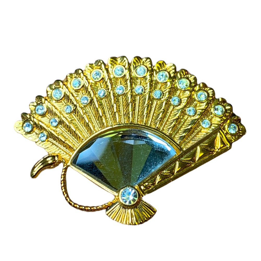 SWAROVSKI FAN BROOCH